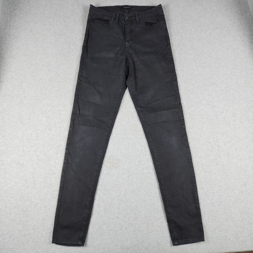 Flying Monkey Jeans Womens 29 Black Denim Cotton High Rise Stretch Skinny Leg